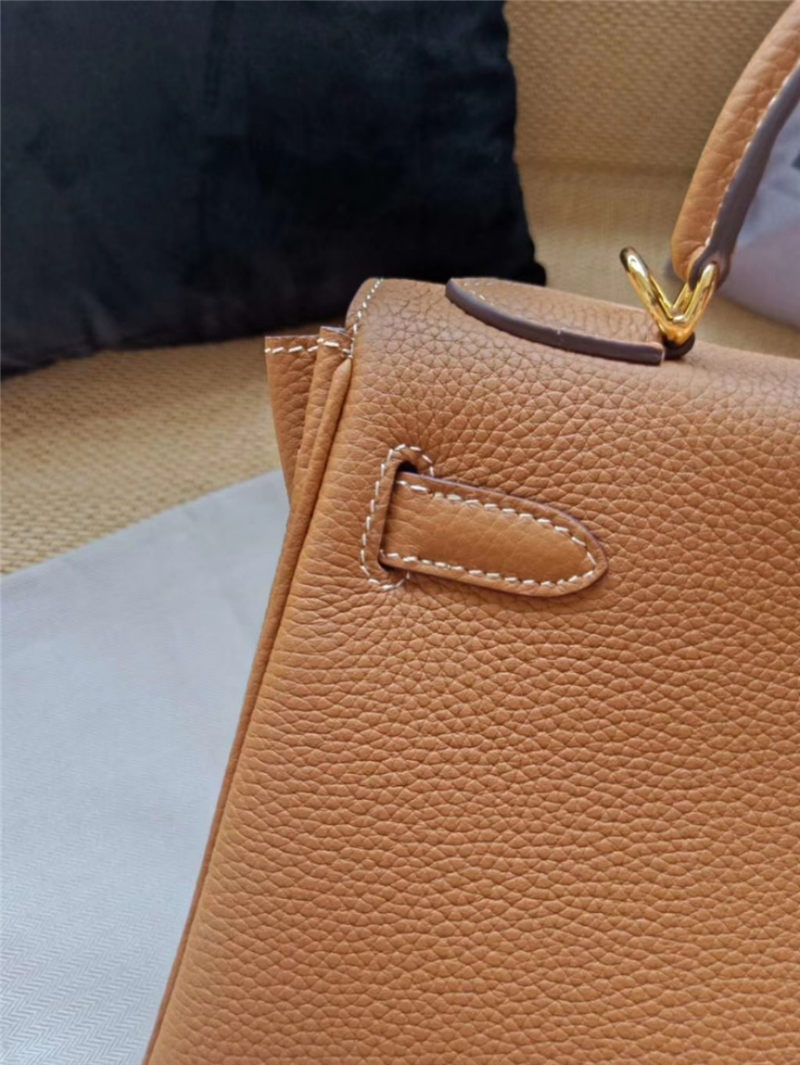 Hermes Kelly 25/28cm Retourne Bag Calfskin In Camel High