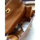 Hermes Kelly 25/28cm Retourne Bag Calfskin In Camel High