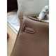 Hermes Kelly 25/28cm Retourne Bag Calfskin In Etoupe High