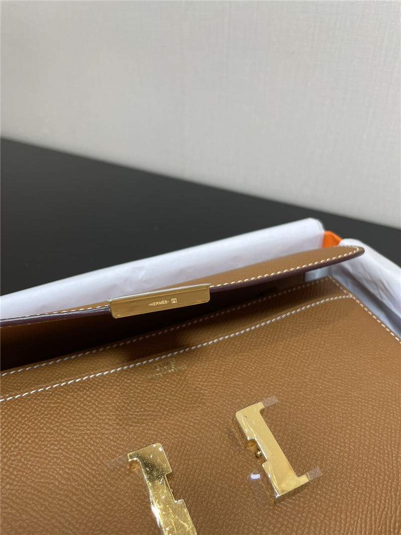 Hermes Constance To Go Long Wallet Epsom Leather Gold Gold-Metal WAX High