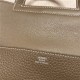 Hermes Halzan 22/25cm Bag Clemence Leather WAX In Etoupe High