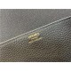 Hermes Halzan 22/25cm Bag Clemence Leather WAX In Black High