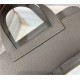 Hermes Halzan 22/25cm Bag Clemence Leather WAX In Etain High