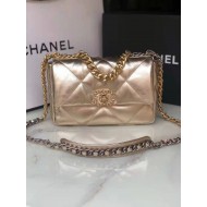 Chanel 19 Flap Bag Goatskin/Lambskin Champagne High