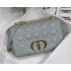 MEDIUM Dior CARO BAG Supple Cannage Calfskin Grey High