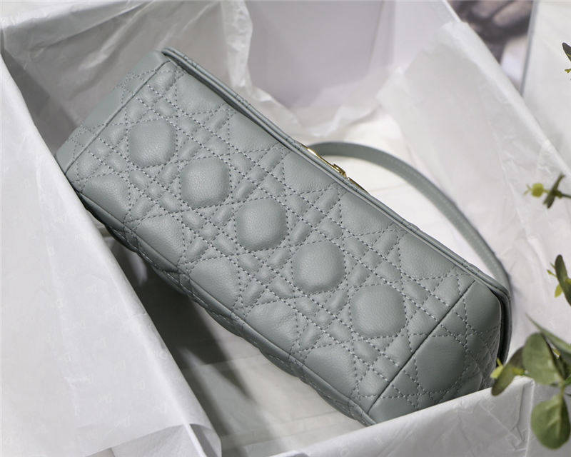 MEDIUM Dior CARO BAG Supple Cannage Calfskin Grey High