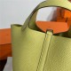 Hermes Picotin Lock 18/22 Bag Togo Leather In Jaune Poussin-Silver WAX High