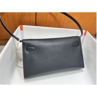 Hermes Kelly Elan 28cm Madame Leather Black Gold-Metal WAX High