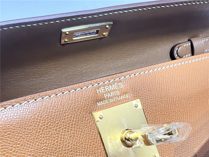 Hermes Kelly Elan 28cm Madame Leather Gold Gold-Metal WAX High