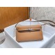 Hermes Kelly Elan 28cm Madame Leather Gold Silver-Metal WAX High