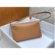 Hermes Kelly Elan 28cm Madame Leather Gold Silver-Metal WAX High