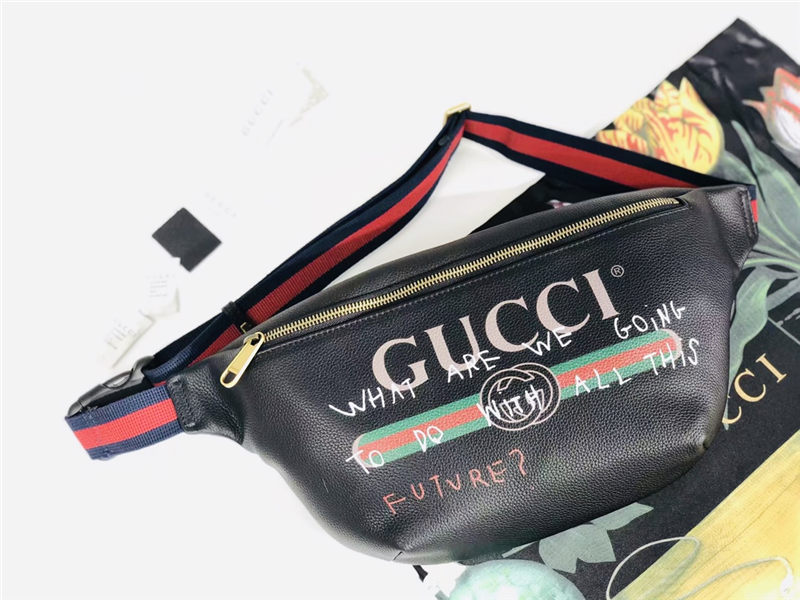 Gucci Coco Capitán logo belt bag 493869 Black High