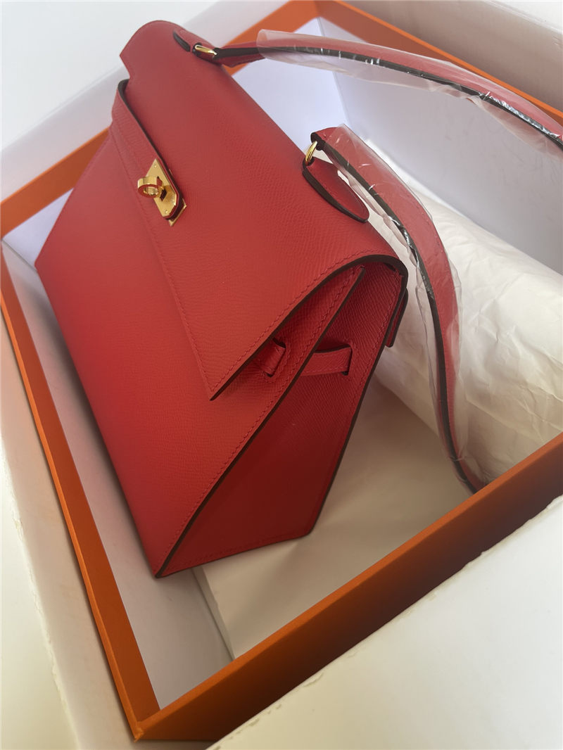 Hermes Kelly Sellier 25 Epsom WAX Red High