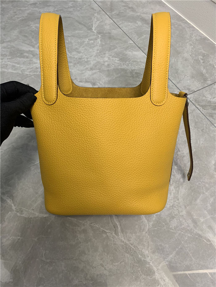 Hermes Picotin 18 Bag Clemence Leather In Yellow High