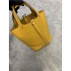 Hermes Picotin 18 Bag Clemence Leather In Yellow High