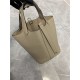 Hermes Picotin 18 Bag Clemence Leather In Tourterelle High