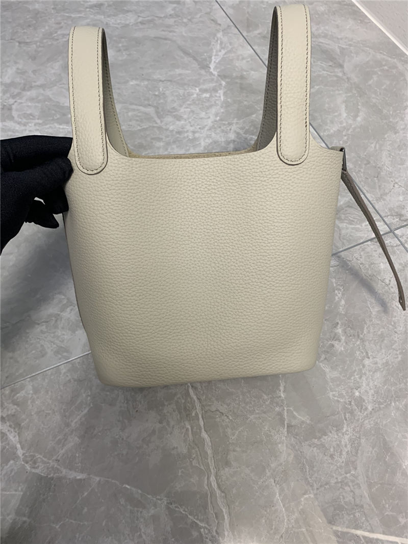 Hermes Picotin 18 Bag Clemence Leather In Cream High