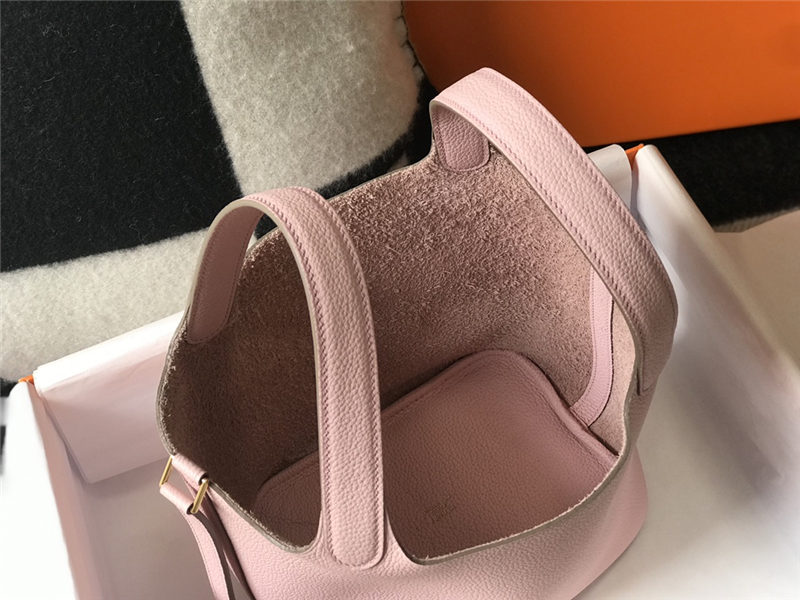 Hermes Picotin Lock 18/22 Bag Togo Leather In Rose Saiura WAX High