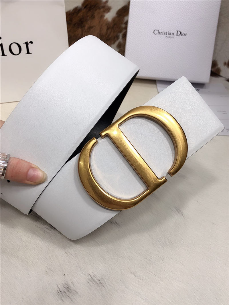 Dior 30 MONTAIGNE BELT 70MM Calfskin Black&White High