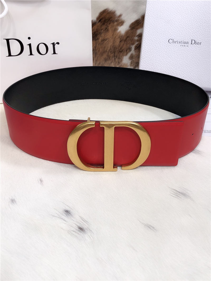 Dior 30 MONTAIGNE BELT 70MM Calfskin Black&Red High