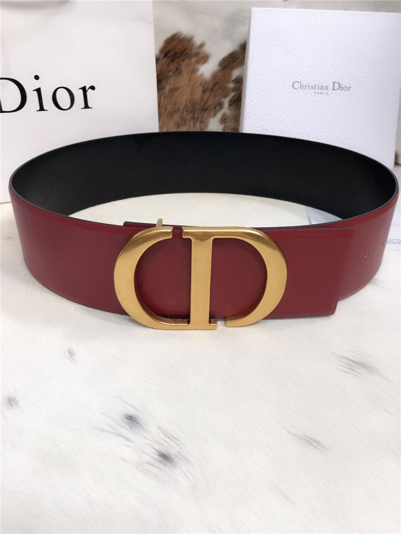 Dior 30 MONTAIGNE BELT 70MM Calfskin Black&Wine High