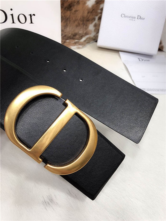 Dior 30 MONTAIGNE BELT 70MM Calfskin Black High