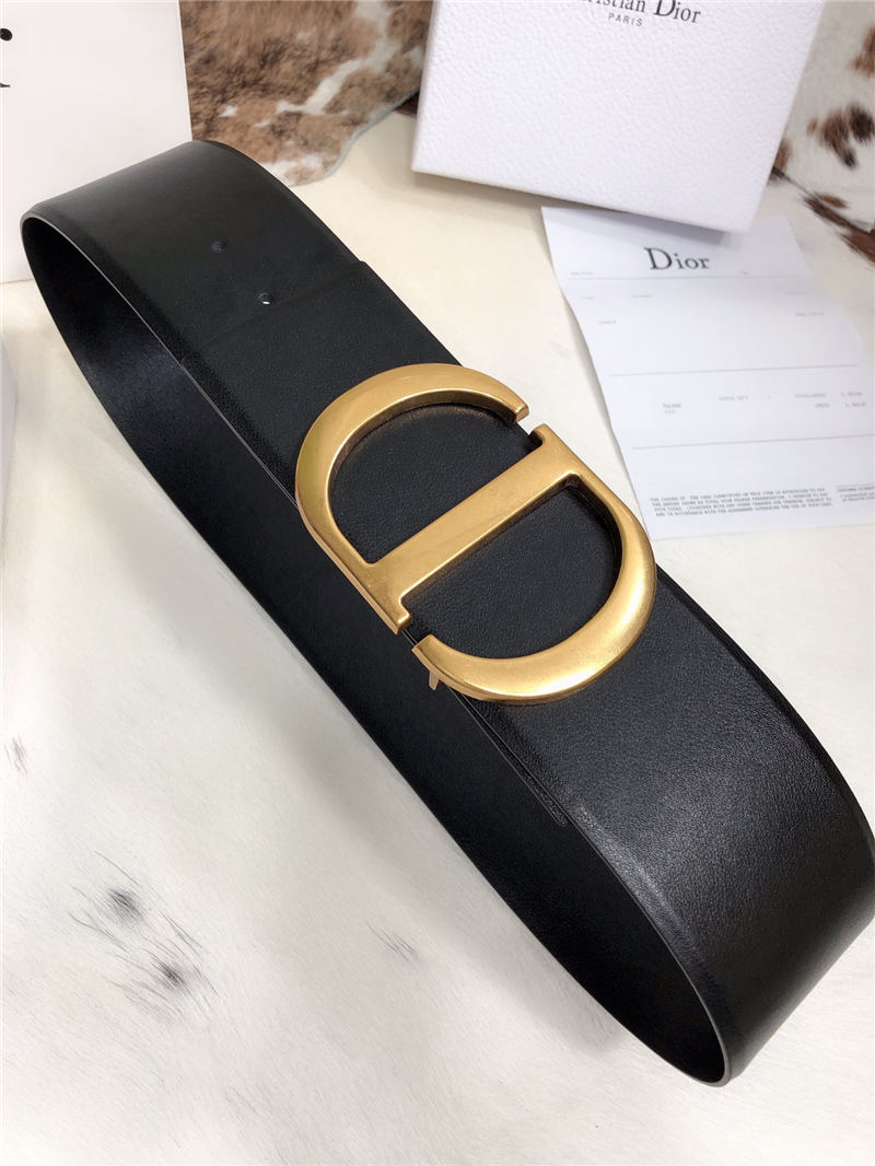 Dior 30 MONTAIGNE BELT 70MM Calfskin Black High