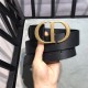 Dior 30 MONTAIGNE BELT 40MM Ultrasmooth Calfskin Black High