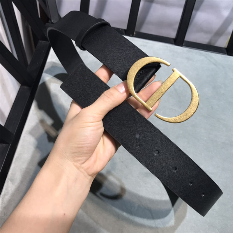 Dior 30 MONTAIGNE BELT 40MM Ultrasmooth Calfskin Black High