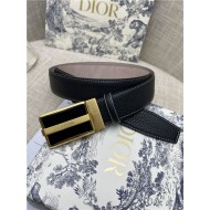 Dior BELT 35MM Calfskin Black Gold High