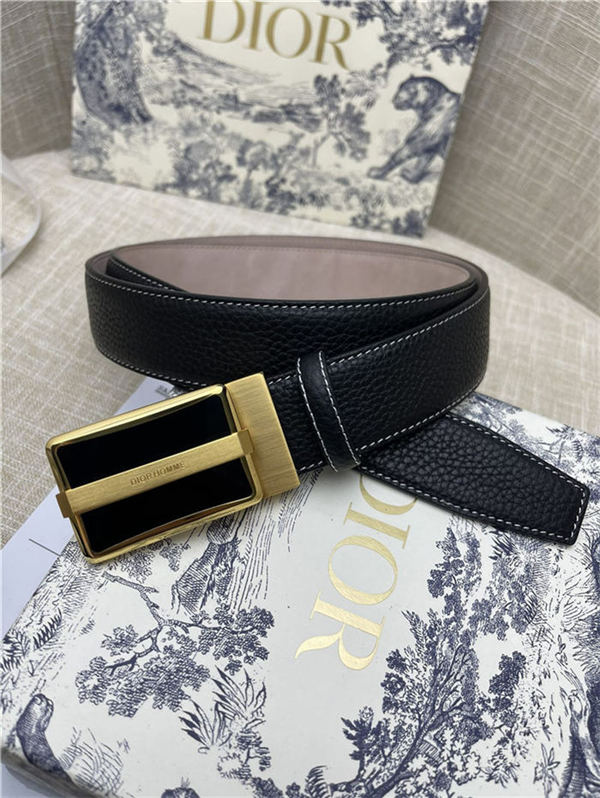 Dior BELT 35MM Calfskin Black Gold High