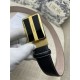 Dior BELT 35MM Calfskin Black Gold High