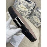 Dior BELT 35MM Calfskin Black Silver High