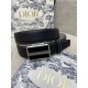 Dior BELT 35MM Calfskin Black Silver High