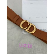 Dior SADDLE BELT 30MM Smooth Calfskin Camel High