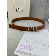 Dior SADDLE BELT 30MM Smooth Calfskin Camel High