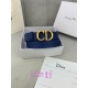 Dior SADDLE BELT 30MM Smooth Calfskin Royal Blue High