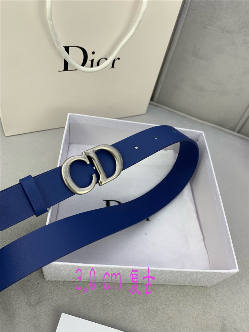 Dior SADDLE BELT 30MM Smooth Calfskin Royal Blue High