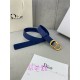 Dior SADDLE BELT 30MM Smooth Calfskin Royal Blue High