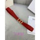 Dior SADDLE BELT 30MM Smooth Calfskin Red High