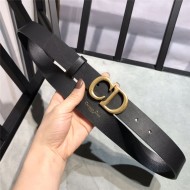 Dior SADDLE BELT 30MM Ultrasmooth Calfskin Black Anti-Gold High