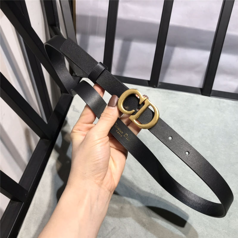 Dior SADDLE BELT 20MM Ultrasmooth Calfskin Black Anti-Gold High