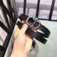 Dior SADDLE BELT 20MM Ultrasmooth Calfskin Black Silver High