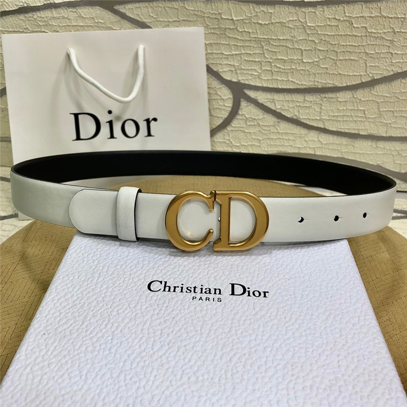 Dior SADDLE BELT 30MM Ultrasoft Calfskin Black&White High