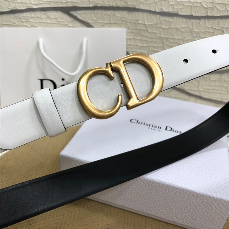 Dior SADDLE BELT 30MM Ultrasoft Calfskin Black&White High