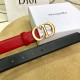 Dior SADDLE BELT 30MM Ultrasoft Calfskin Black&Red High