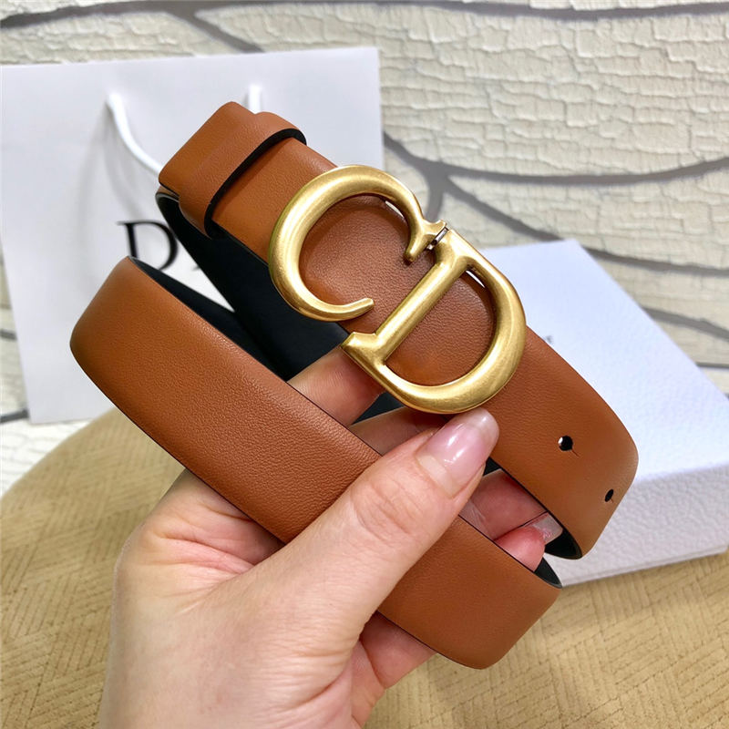 Dior SADDLE BELT 30MM Ultrasoft Calfskin Black&Tan High