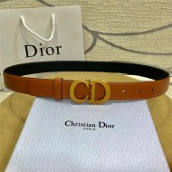 Dior SADDLE BELT 30MM Ultrasoft Calfskin Black&Tan High