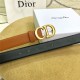 Dior SADDLE BELT 30MM Ultrasoft Calfskin Black&Tan High