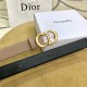 Dior SADDLE BELT 30MM Ultrasoft Calfskin Black&Taupe High